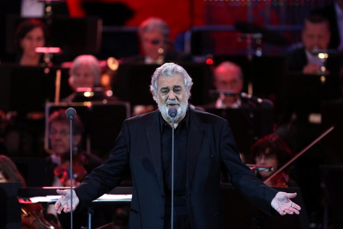 Placido Domingo performs at the Loreley Open-Air Theatre in St. Goarshausen, Germany, last June. He was released Saturday after spending nearly a week in a Madrid hospital to be treated for a pulmonary embolism.