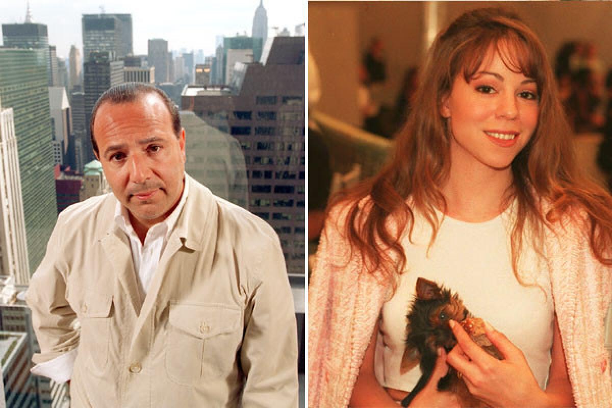 Sony Music executive Tommy Mottola, left, and ex-wife Mariah Carey