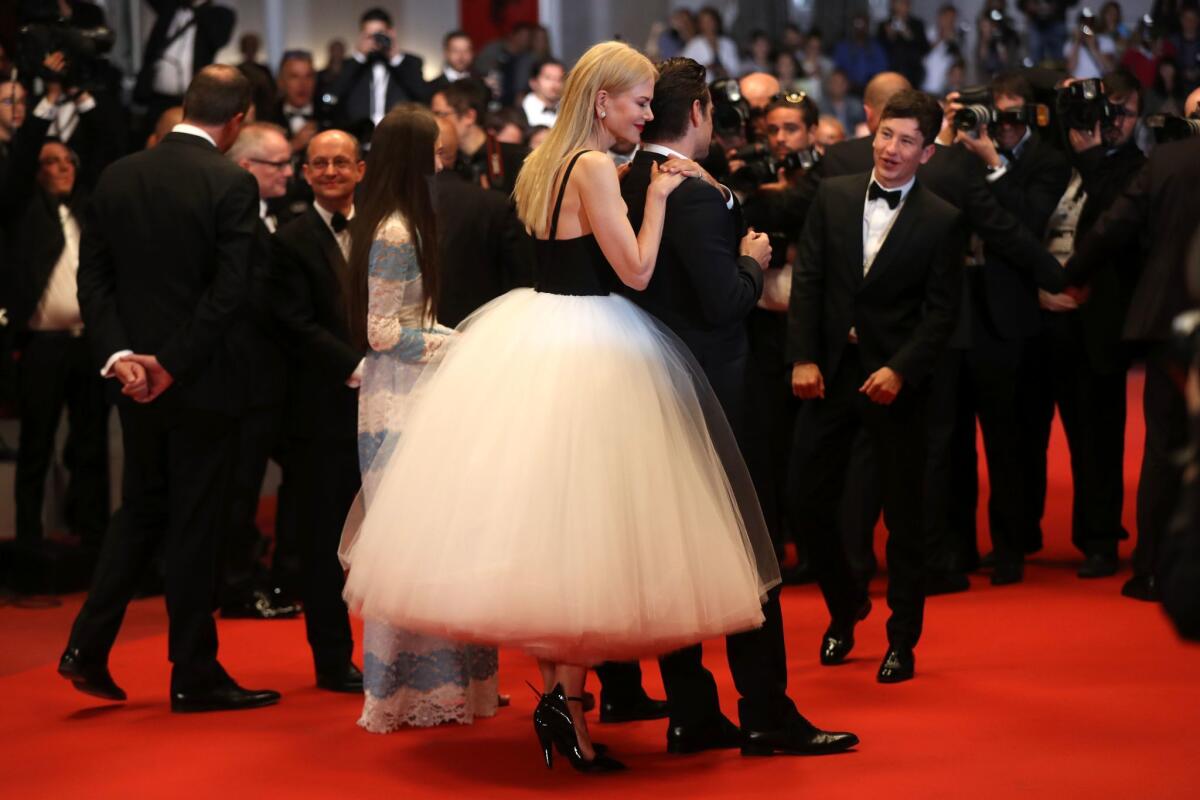 Nicole Kidman and Colin Farrell leave the Festival Palace after the screening of "The Killing of a Sacred Deer" at the 70th edition of the Cannes Film Festival.