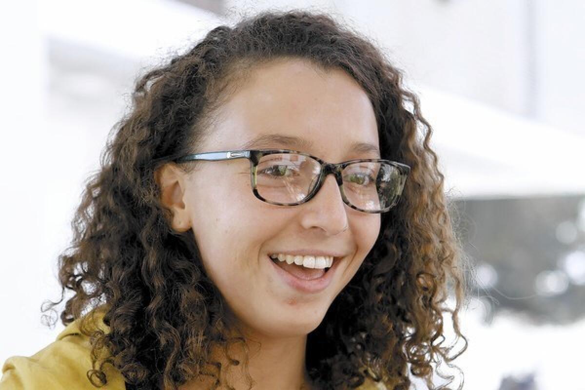 La Cañada Unified School District Board student representative Dahlia Kaki, 17, photographed at the La Cañada High School campus on Tuesday, Sept. 10, 2013. Kaki was accepted at Harvard University.