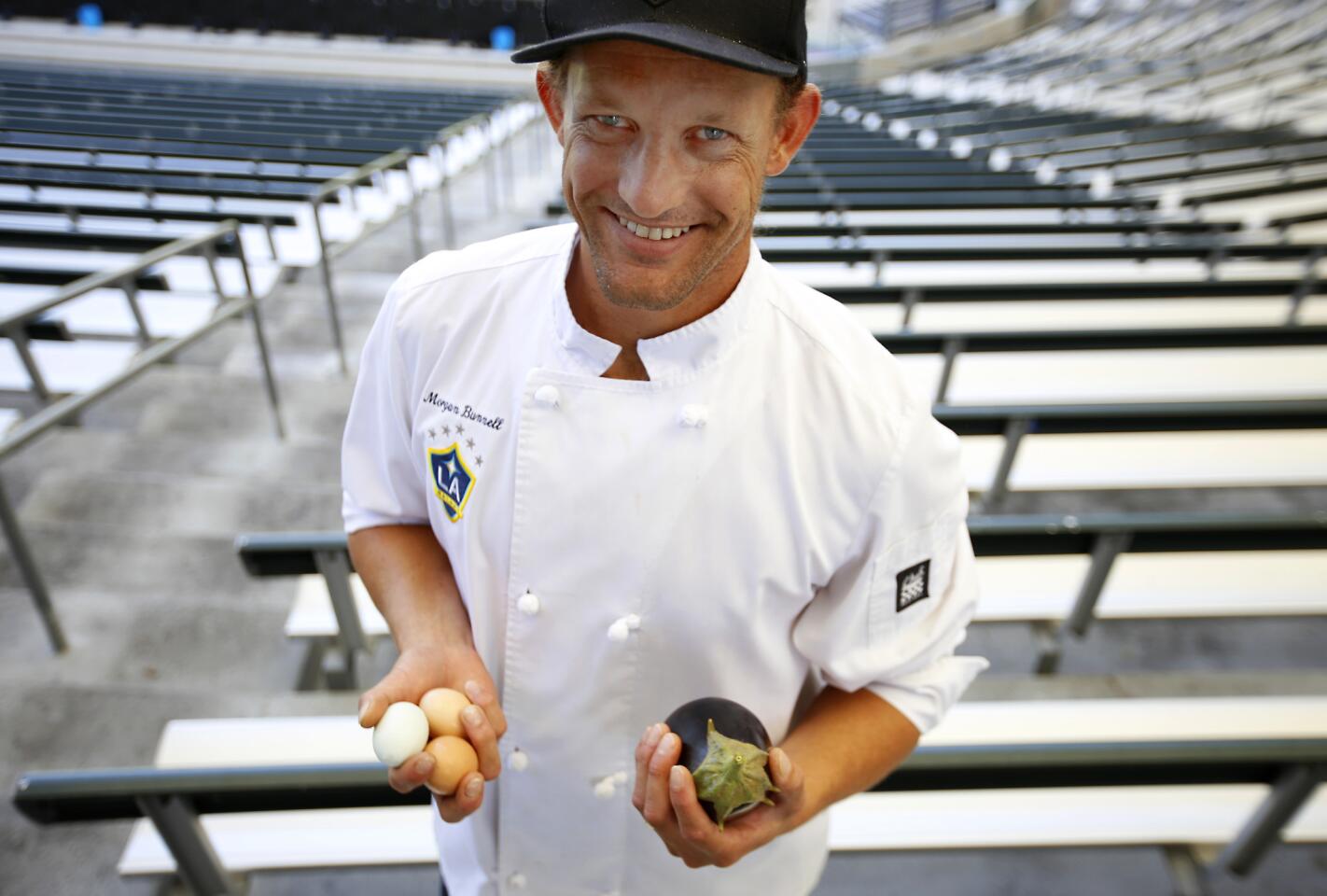 The Galaxy, L.A.'s professional soccer team, recently built its own garden at the StubHub Center in Carson to grow food for the players and staff, and Morgan Bunnell is the chef.