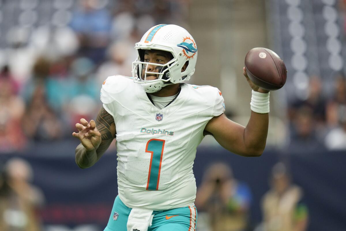 Tagovailoa leads TD drive in preseason debut to help Dolphins over Texans  28-3 - The San Diego Union-Tribune