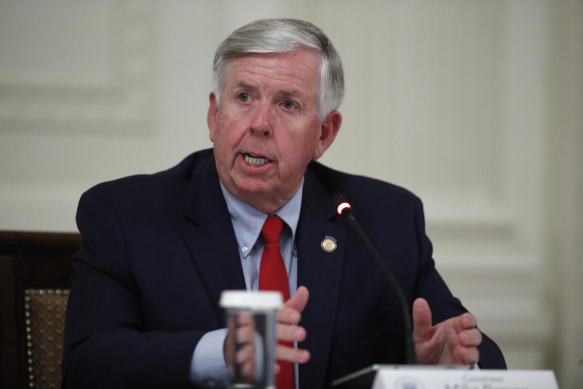 Missouri Gov. Mike Parson at the White House