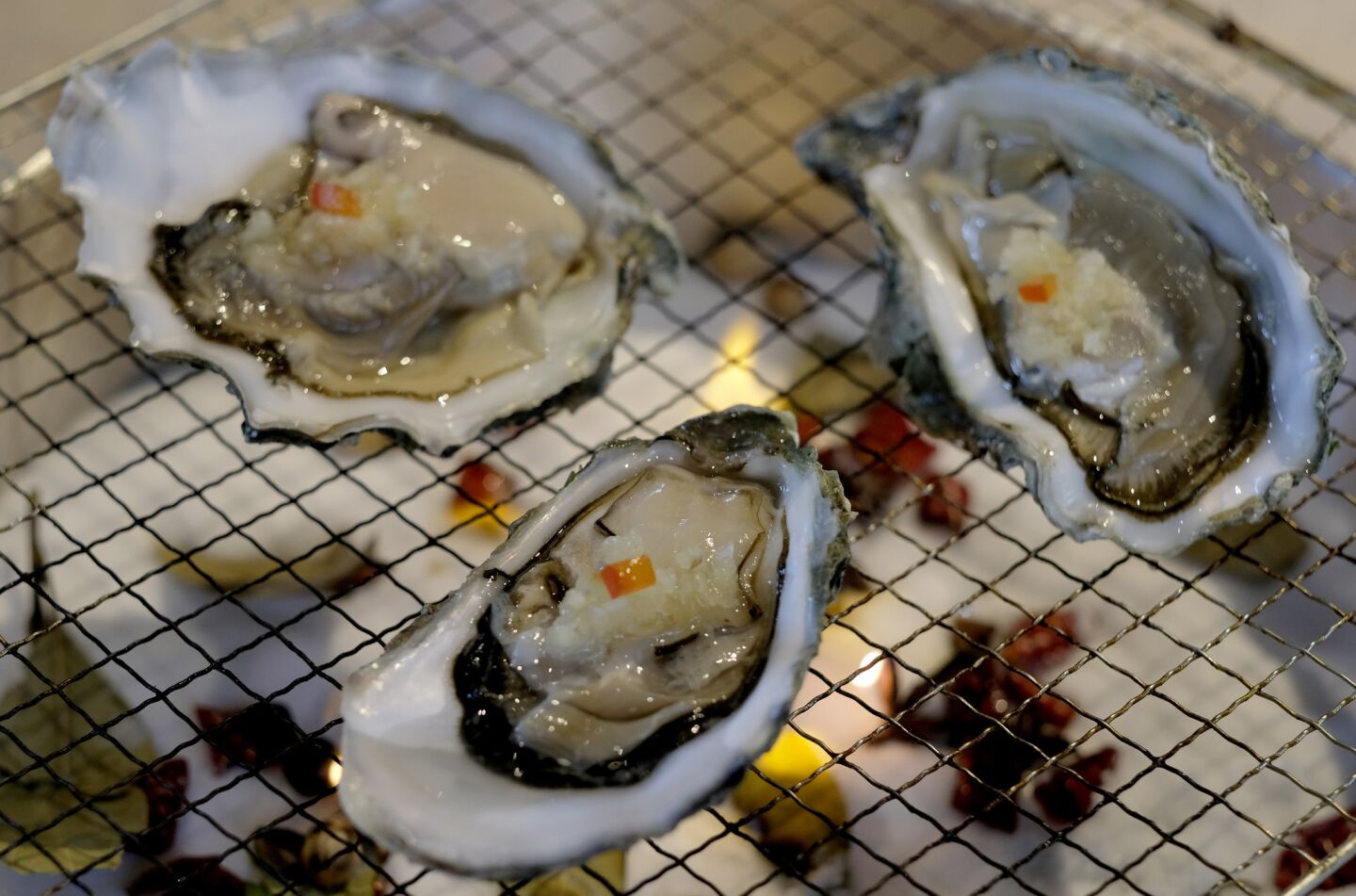 Oysters at Hip Hot in Monterey Park.