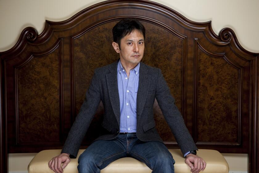 BEVERLY HILLS, CA -- FEBRUARY 27, 2013-- Animation director Goro Miyazaki, son of famous Japanese animator Hayao Miyazaki, is photographed in advance of the American release of his film "From Up on Poppy HIll," at the Montage hotel in Beverly Hills, Feb. 27, 2013. (Jay L. Clendenin / Los Angeles Times)