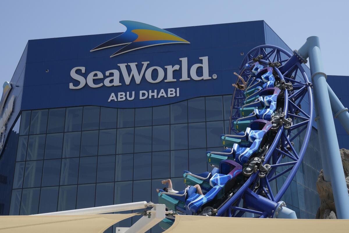 Roller coaster at SeaWorld Abu Dhabi