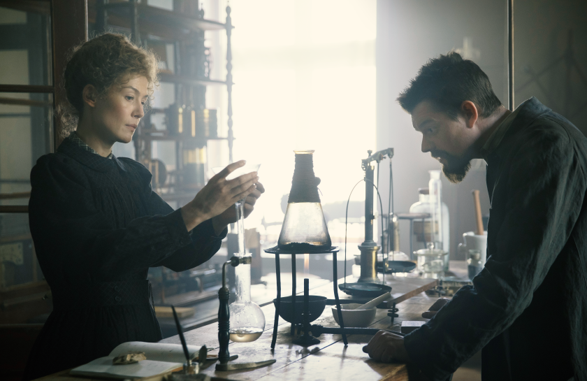 Rosamund Pike and Sam Riley in "Radioactive"