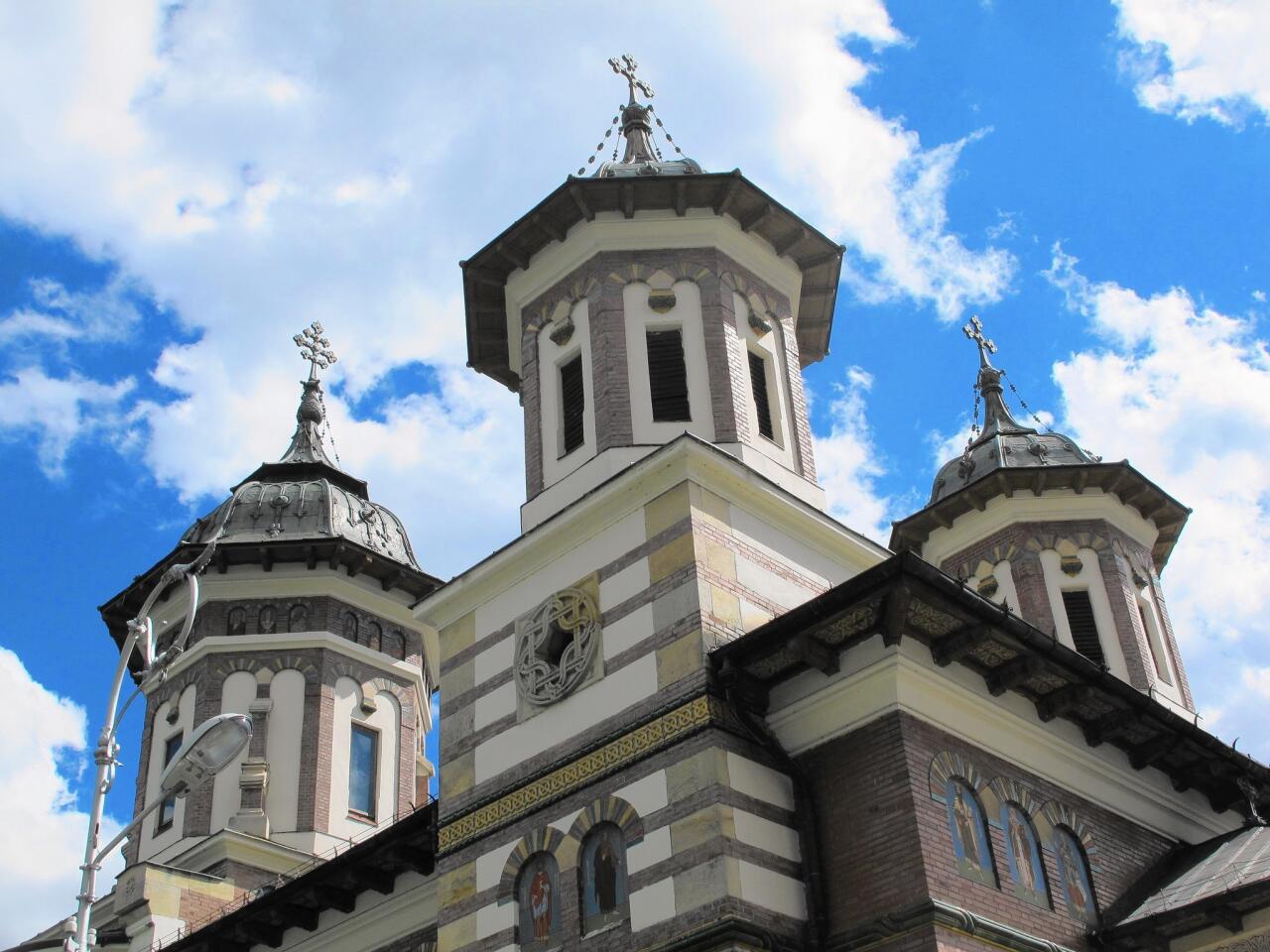The Great Church of the Monastery of Sinaia is a landmark on the mountain road to Transylvania from Bucharest, the Romanian capital. Though Romanians are ethnically Latin, the Orthodox faith is the dominant religion.