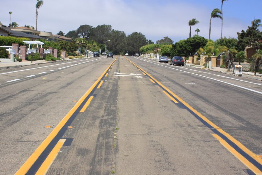 Residents argue La Jolla Mesa Drive at Cottontail Lane sees speedy drivers due to its wide, flat nature.