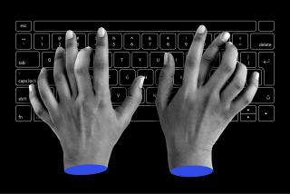Disembodied hands with more than five fingers on each hand type on a computer keyboard.