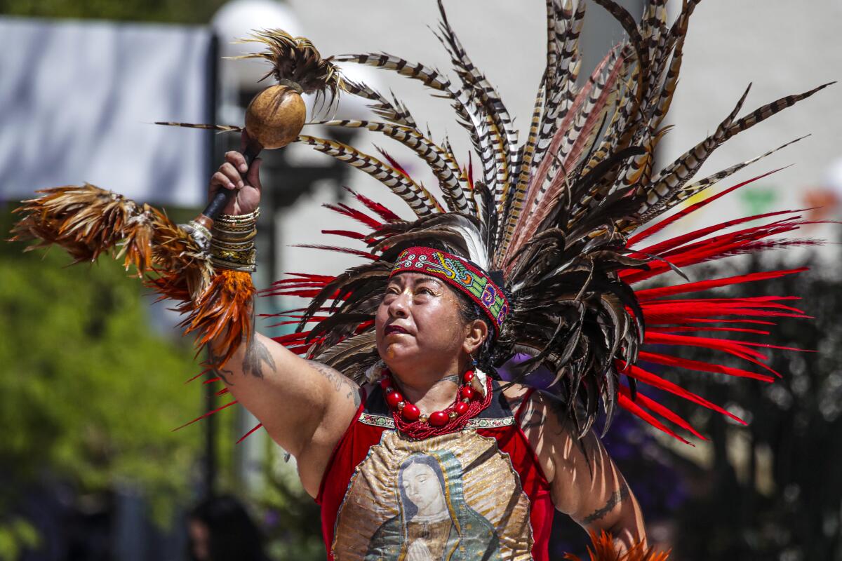 Los danzantes Aztecas también formarán parte del espectáculo.