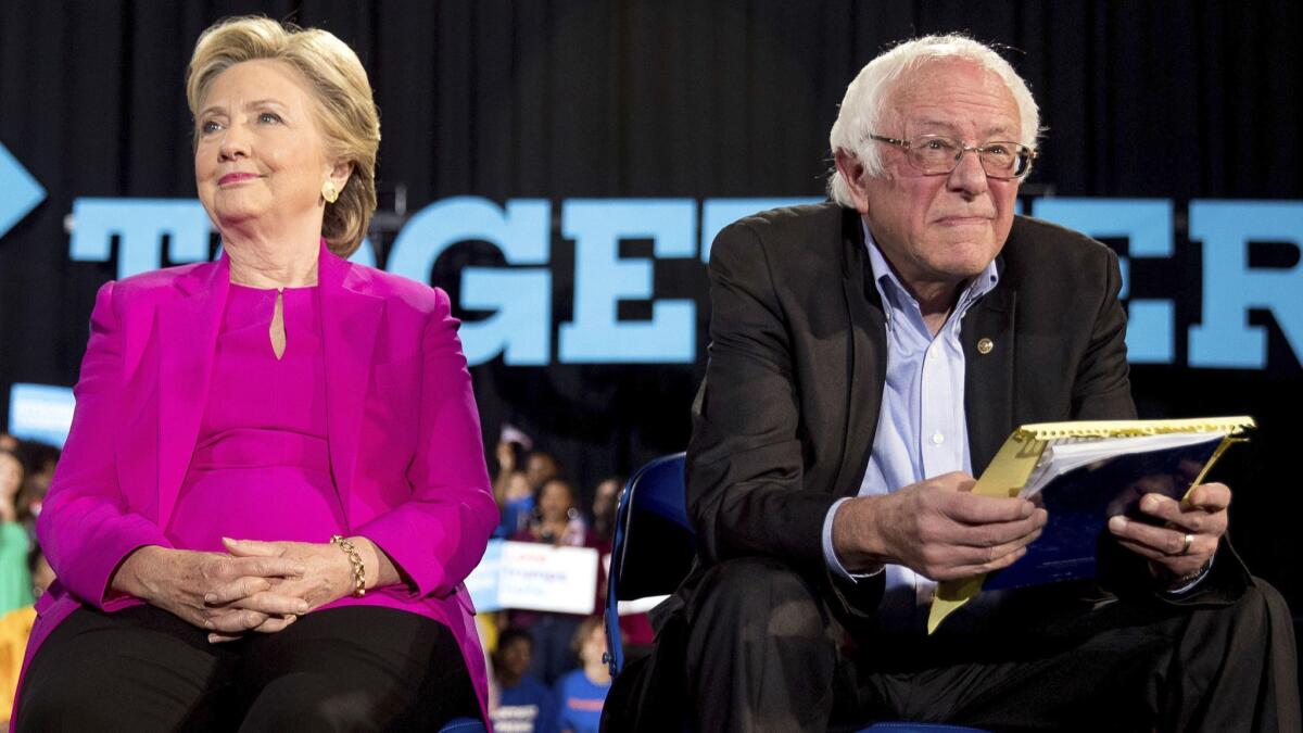 Sen. Bernie Sanders of Vermont campaigned for Hillary Clinton after she beat him in the 2016 race for the Democratic presidential nomination.