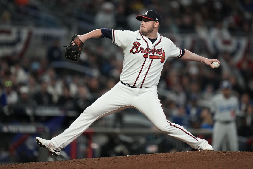 Braves pitcher Tyler Matzek throws a pitch