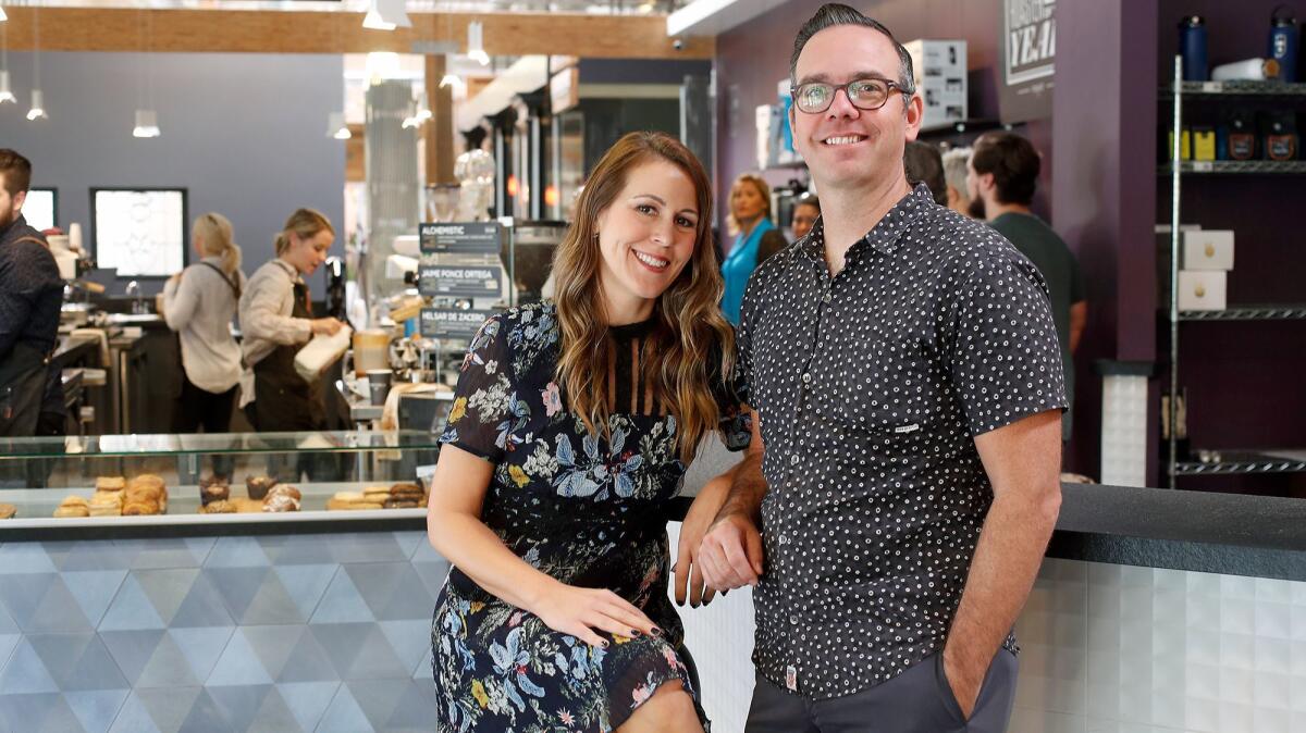 Christa Duggan and husband Jeff Duggan run Portola Coffee Lab, which will be featured during Small Business Saturday on Nov. 19 at SOCO and the OC Mix in Costa Mesa.