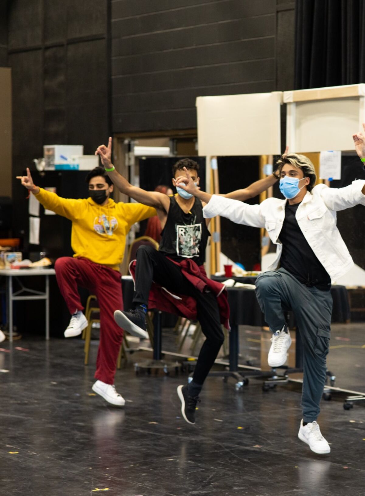 The cast of "Bhangin' It: A Bangin' New Musical" rehearse at La Jolla Playhouse.