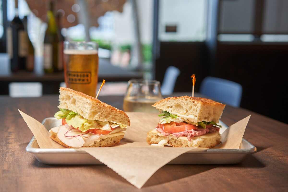 Sandwiches, craft beer and wine are offered at Windsor Brown's in Anaheim.