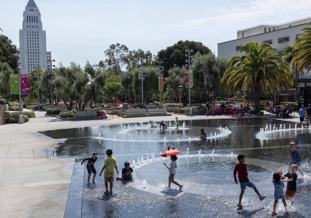  The Arthur J. Will Memorial Fountain at Grand Park in Los Angeles