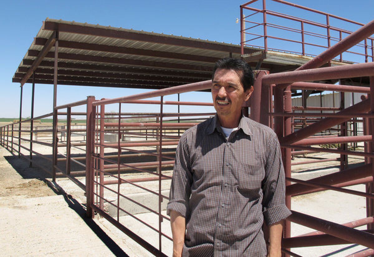 Valley Meat Co. owner Rick De Los Santos stands in a corral area outside the former cattle slaughterhouse he has converted to a horse slaughter facility in Roswell, N.M.. The plant has been waiting more than a year for federal approval to begin operations.