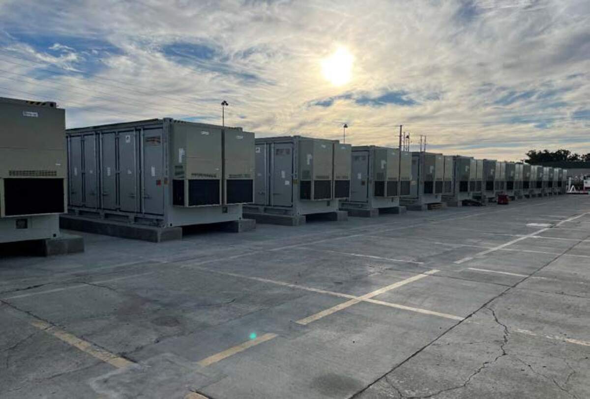 The 30-megawatt Top Gun Energy Storage project at San Diego Gas & Electric’s Miramar substation.