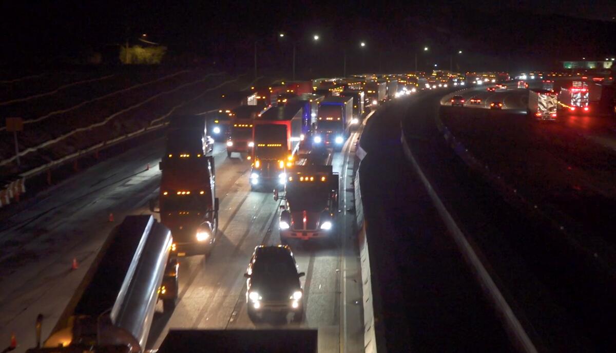 Traffic on a freeway