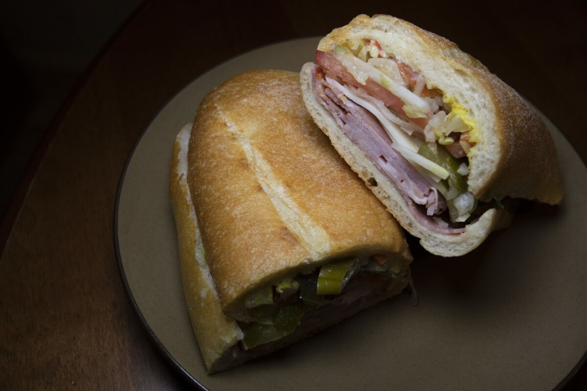 The Godmother sandwich from Bay Cities Italian Deli and Bakery in Santa Monica, Calif.