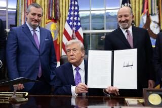 Senator Ted Cruz, a Republican from Texas, from left, US President Donald Trump, and Howard Lutnick, US commerce secretary, in the Oval Office of the White House in Washington, DC, US, on Thursday, Dec. 11, 2025. Trump signed an order aimed at thwarting state-level regulation of artificial intelligence, handing a policy win to tech industry leaders who've pressed for preemption of local rules. Photographer: Shawn Thew/EPA/Bloomberg via Getty Images