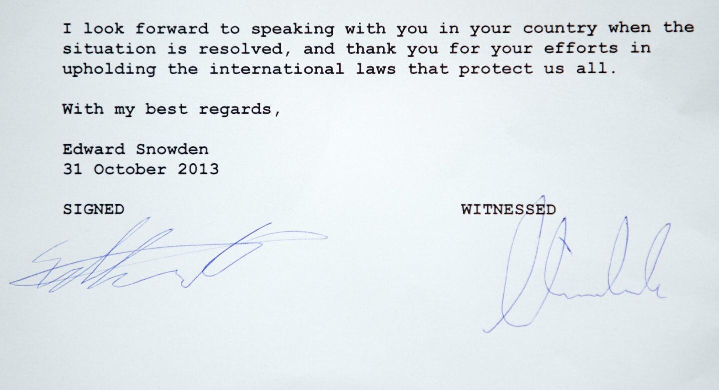 Snowden's signature