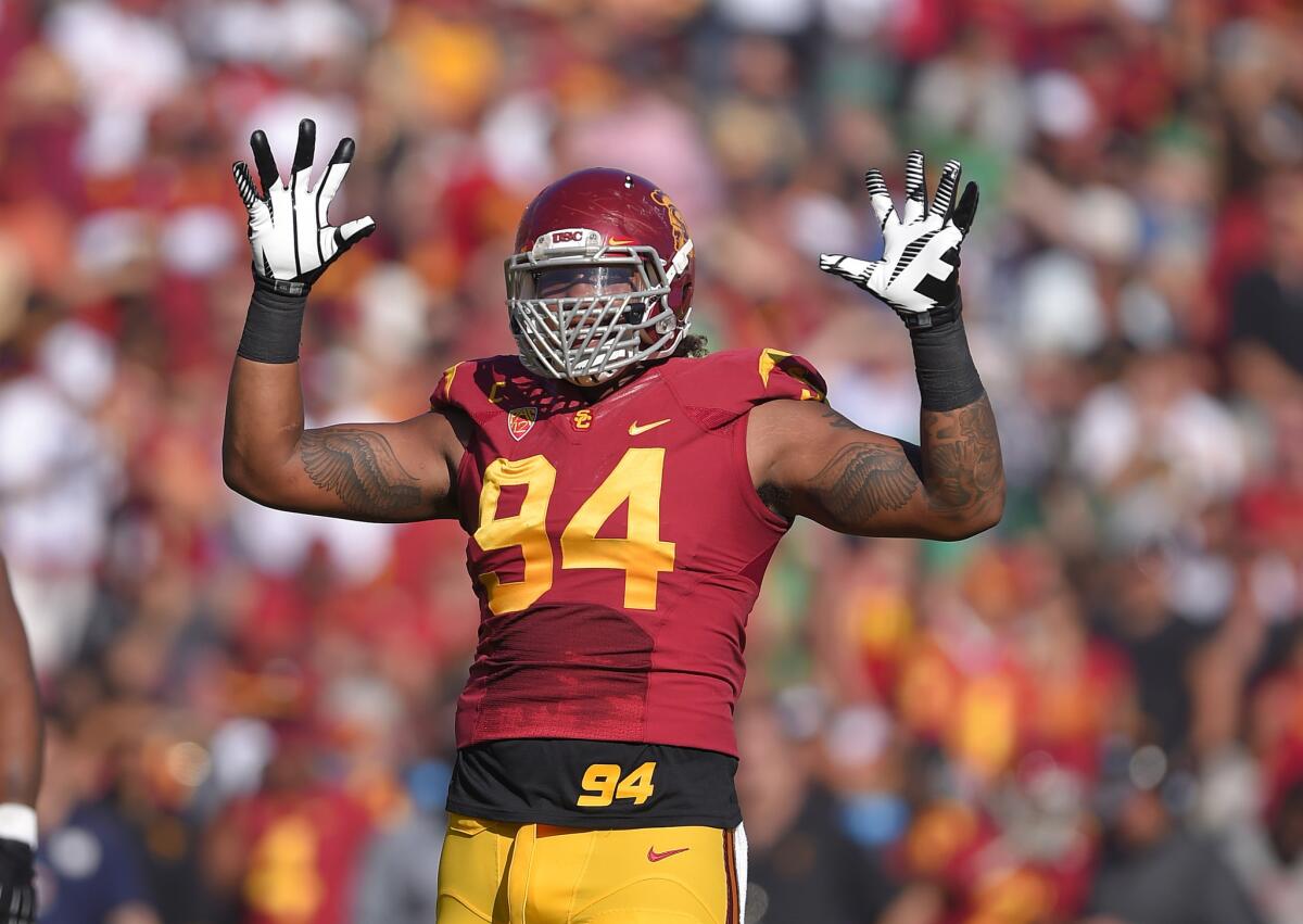 USC defensive end Leonard Williams collected 71 tackles with six sacks and forced three fumbles for the Trojans this season.
