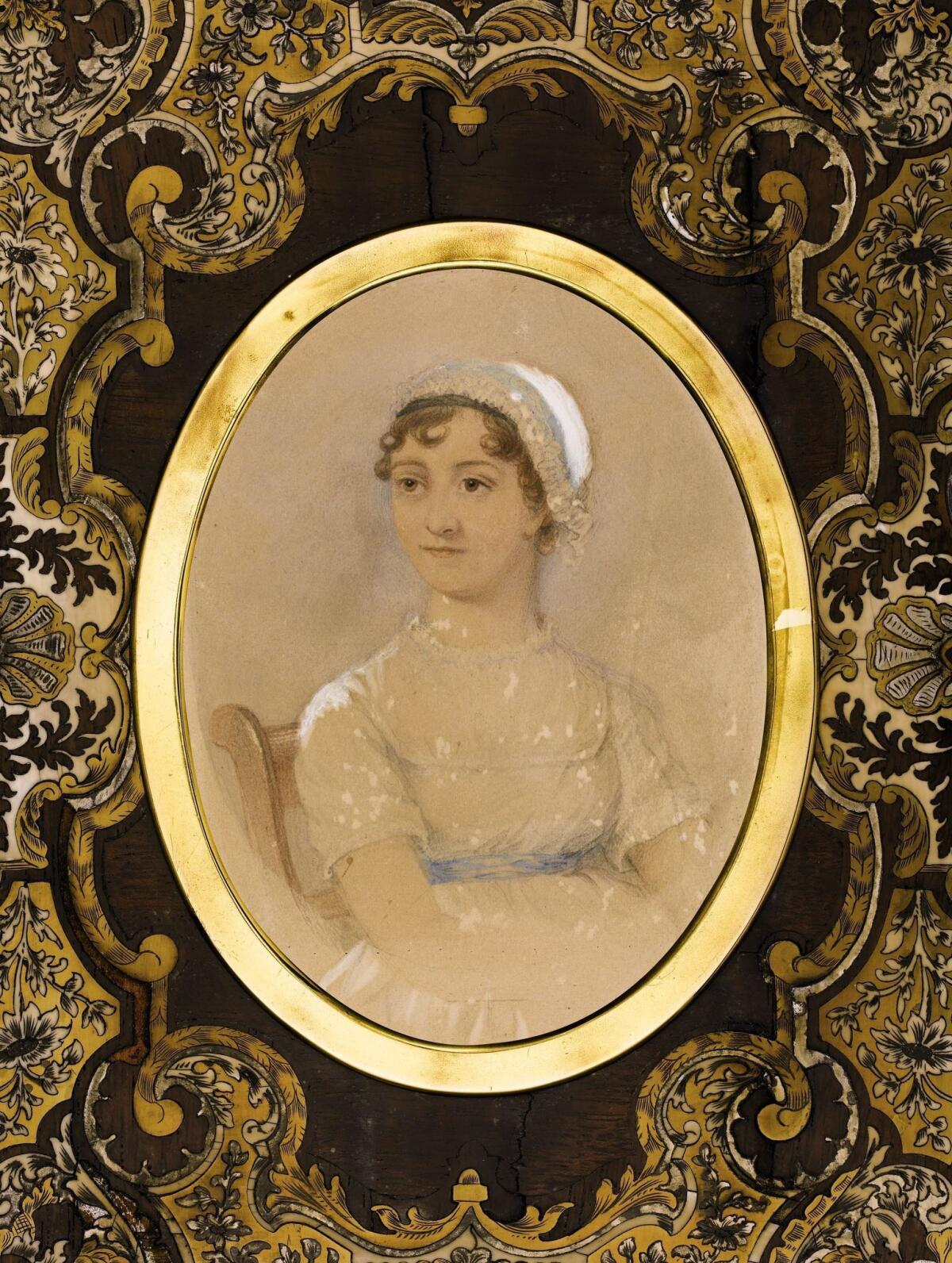 Jane Austen in an 1869 watercolor portrait.