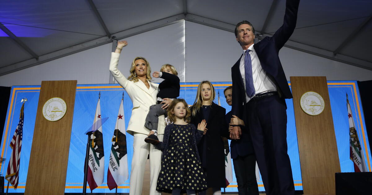 Two of Gavin Newsom's children...