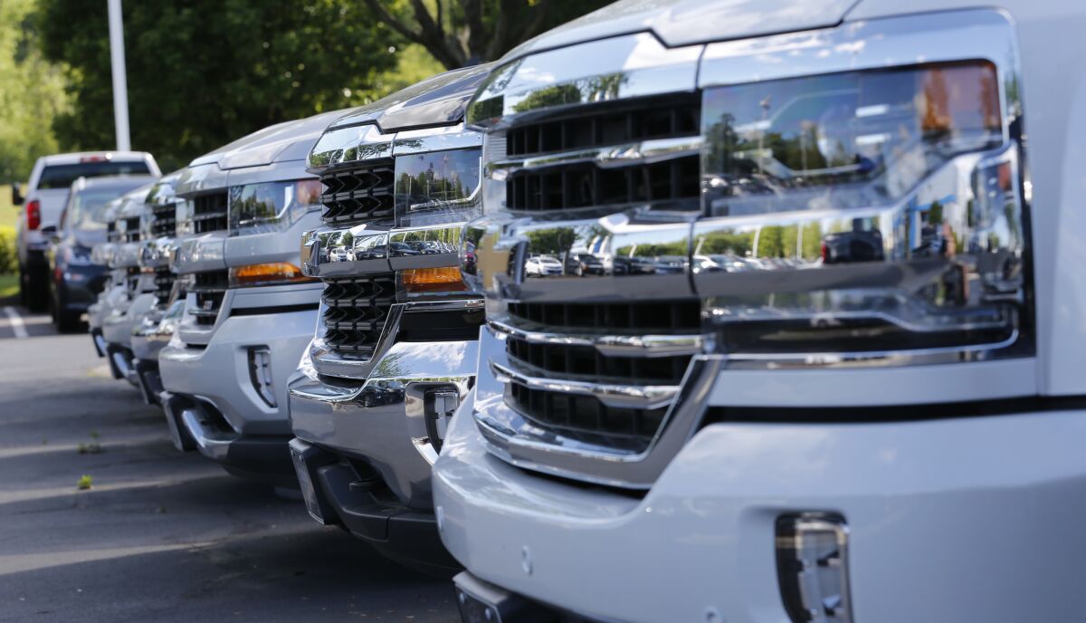 Automakers requested a relaxation of landmark federal fuel-efficiency standards to allow them to sell more low gas-mileage SUVs and trucks that are popular with customers.