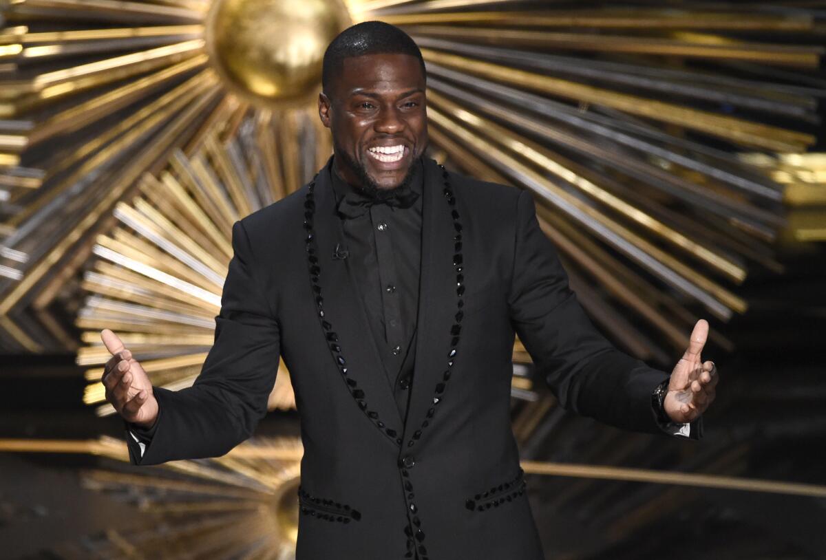 Comedy Central has ordered two series with Kevin Hart, pictured here at the Academy Awards on Feb. 28, 2016.