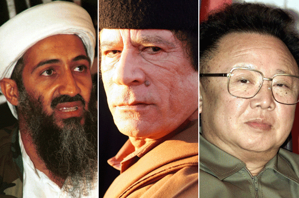 Osama bin Laden, Moammar Kadafi and Kim Jong Il: Even despots don't live forever