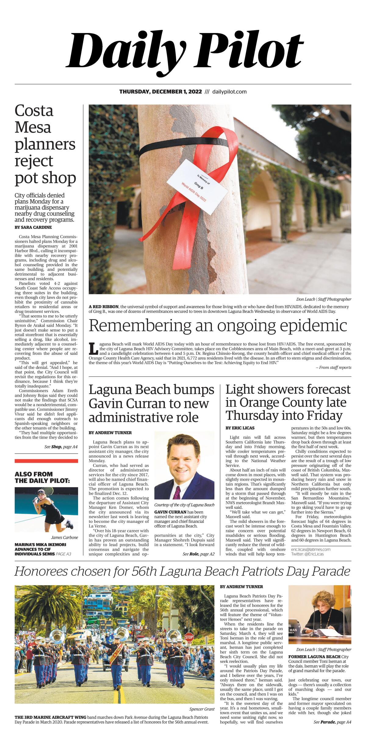Daily Pilot E Newspaper Thursday Dec 1 22 Los Angeles Times Daily Pilot E Newspaper Thursday Dec 1 22 Los Angeles Times
