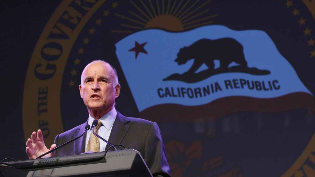 Gov. Jerry Brown at an event in Sacramento in May 2016.