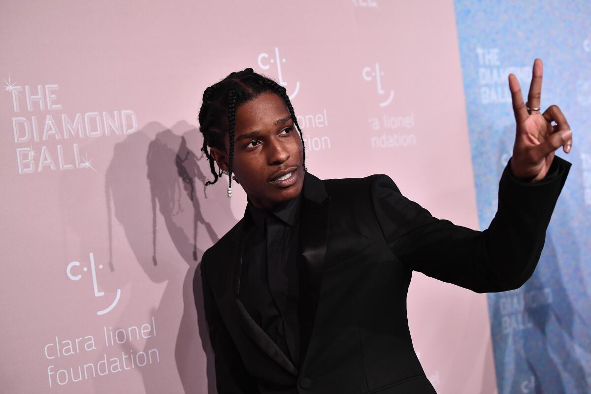 ASAP Rocky, shown here attending Rihanna's Diamond Ball in 2018, is back in the U.S. from Sweden, awaiting a verdict on assault charges.