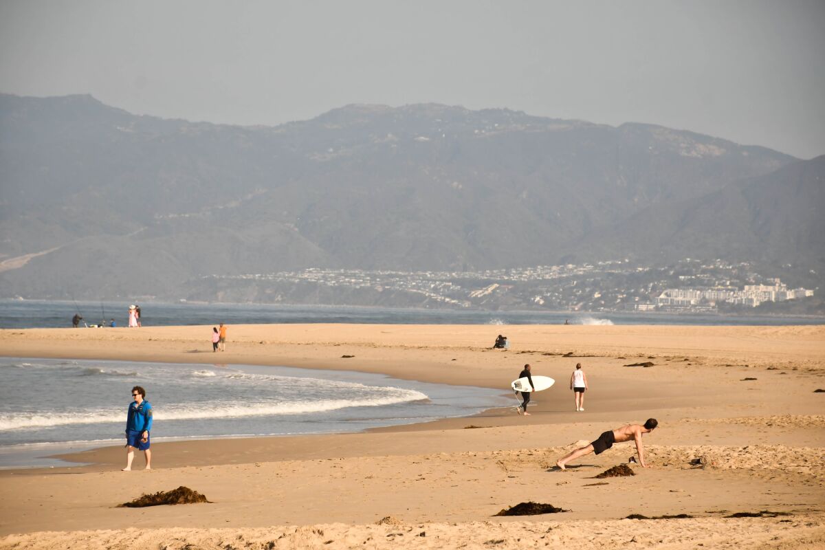 L.A. County beaches, including Venice, shown here, will be closed for the July 4 weekend.