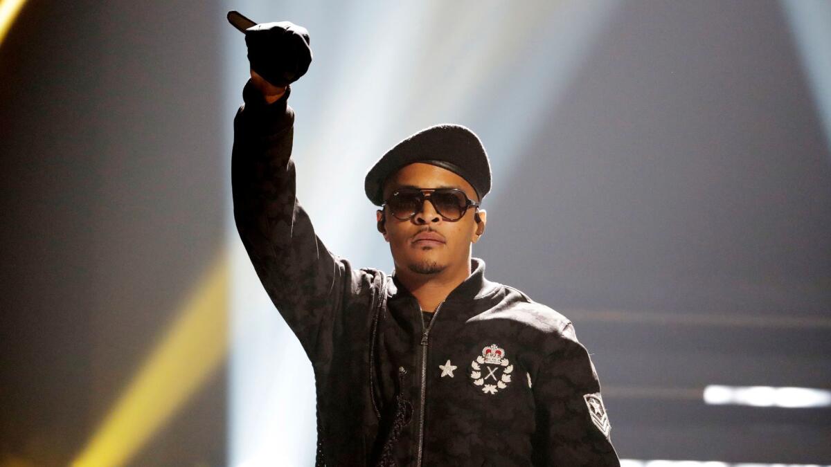 T.I. performs during the BET Hip Hop Awards in Atlanta in 2016.