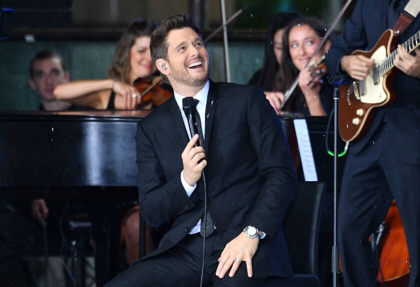Michael Bublé, seen performing in Australia in October, has a new album, "Love."