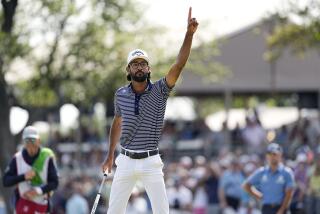 Akshay Bhatia reacts to a birdie putt on the 18th hole during the final round of the Texas Open.