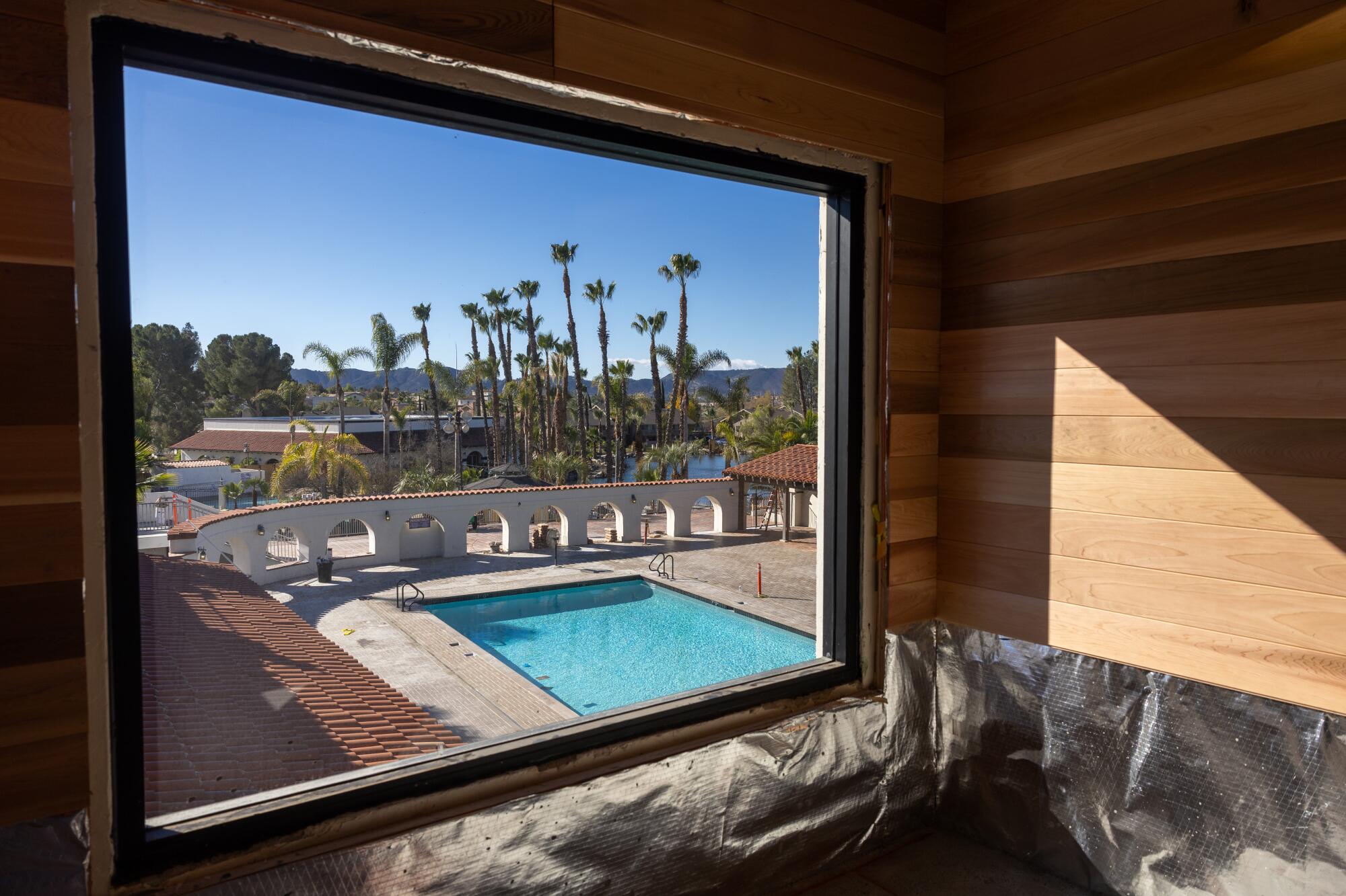 The view from the sauna under construction offers a panoramic view of Murrieta Hot Springs Resort.