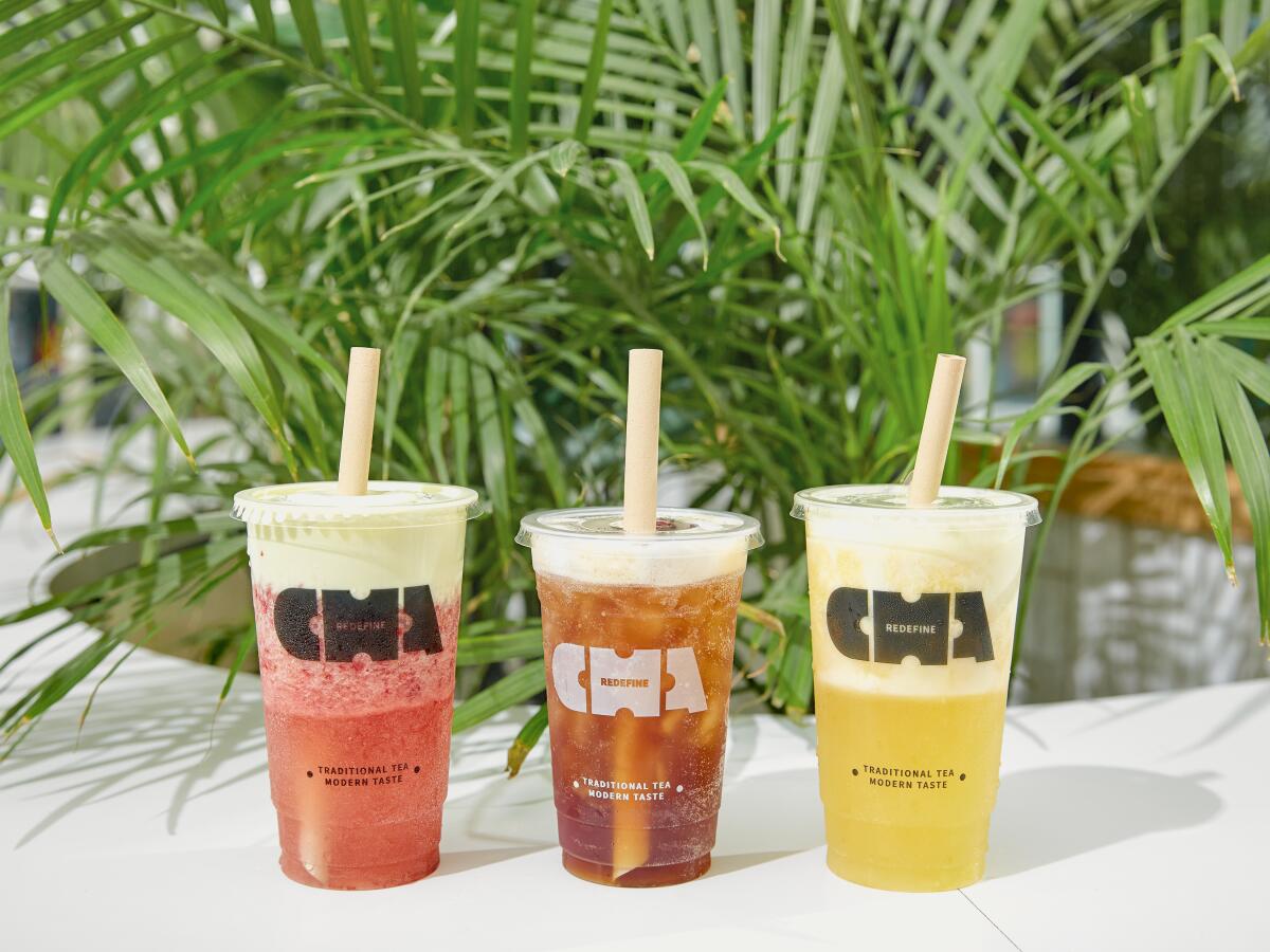 Drinks from Cha Redefine, an Asian-influenced tea concept, at Collage Culinary Experience.