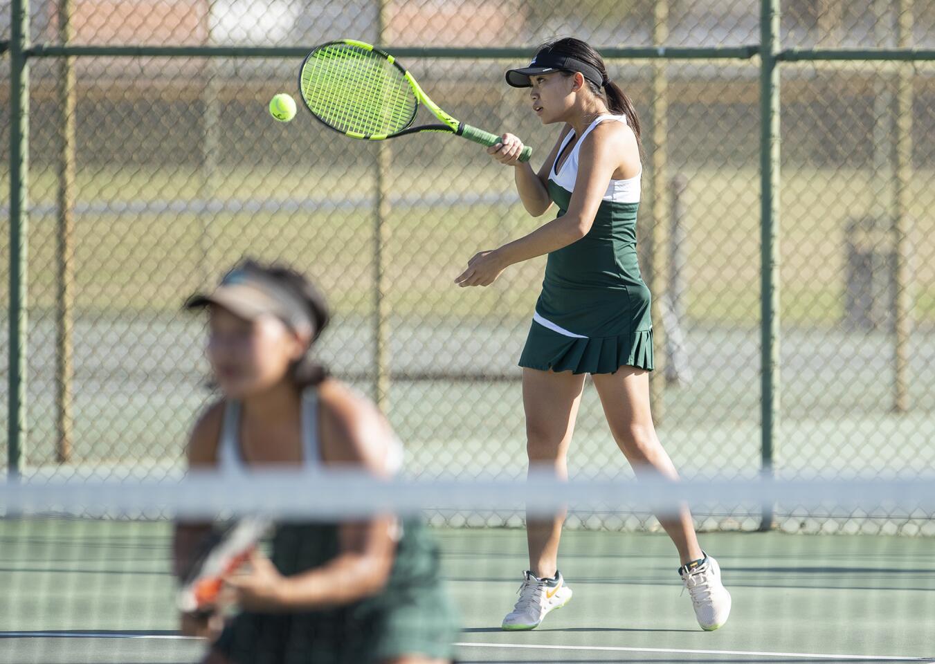 Photo Gallery: Costa Mesa vs. Calvary Chapel in girls’ tennis