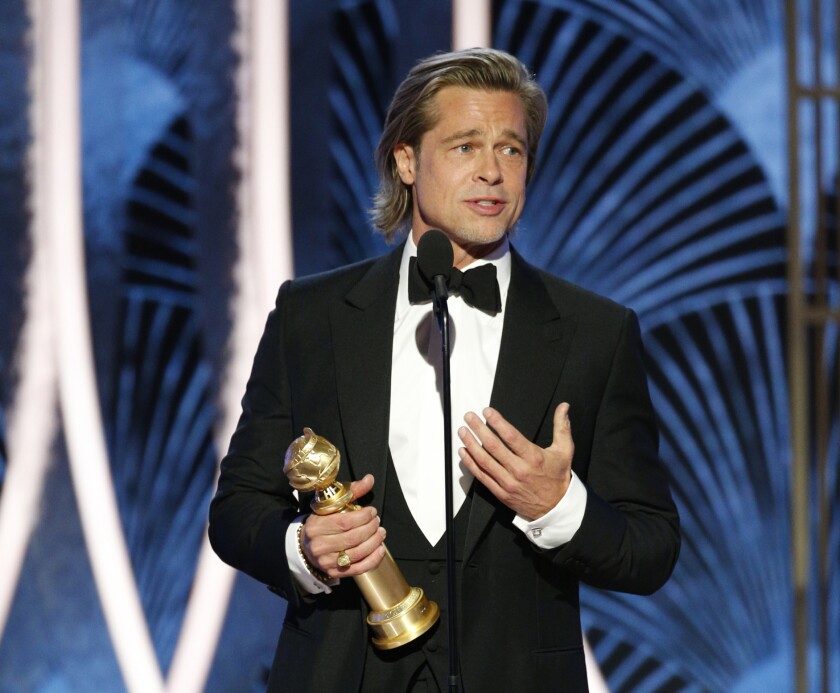 Brad Pitt at the 77th Golden Globes.
