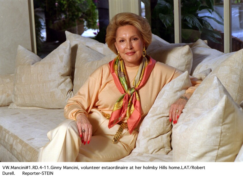 Ginny Mancini at her home in Holmby Hills.