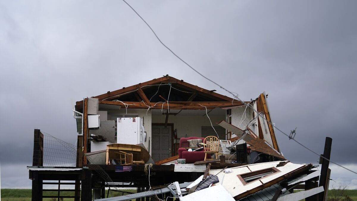 Home destroyed by Hurricane Ida