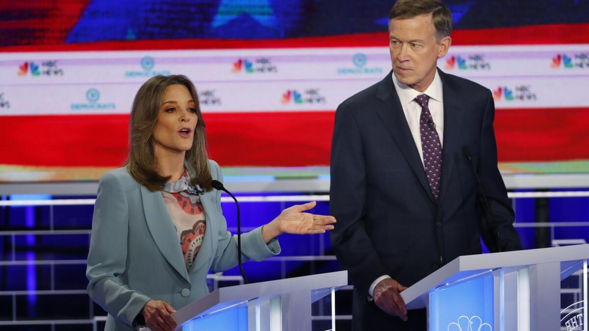 Author Marianne Williamson received significant attention on social media after Thursday night's debate.