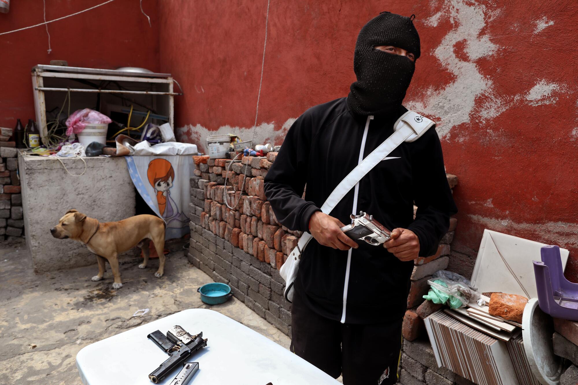 A black market arms dealer in Mexico City.