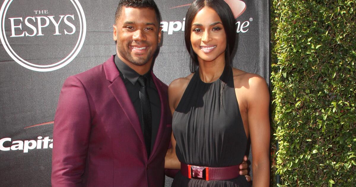 Ciara turns heads with plunging dress and silver bra on ESPYs red carpet  alongside NFL star husband Russell Wilson