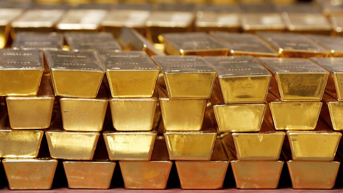 As flights are grounded globally, some large dealers are unsure of whether they’ll be able to transport bullion as normal. Above, gold bars in a vault in West Point, N.Y.
